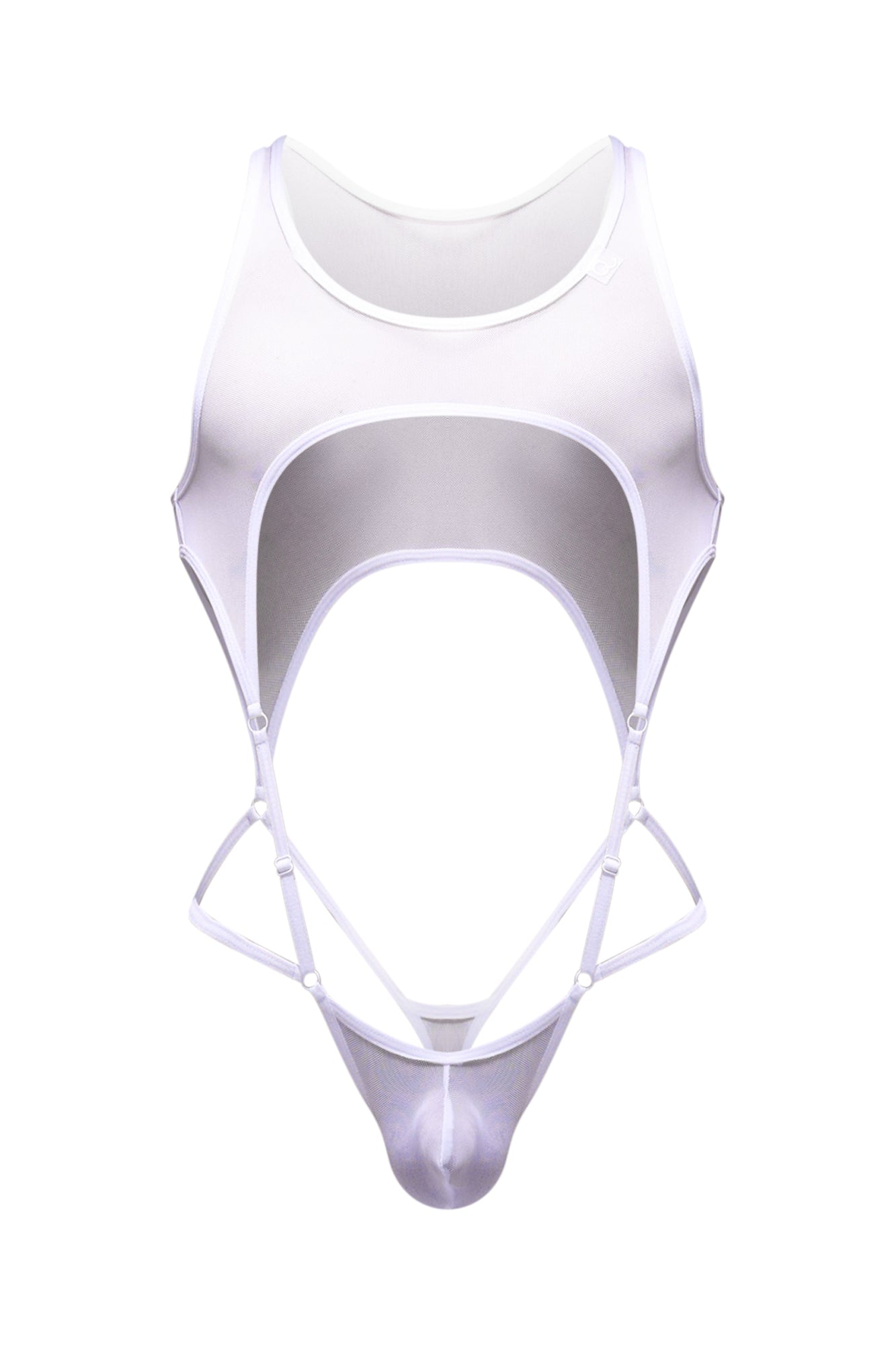 Body String Naves Blanc - PetitQ Underwear - Lingerie masculine sexy et sous-vêtements pour homme originaux