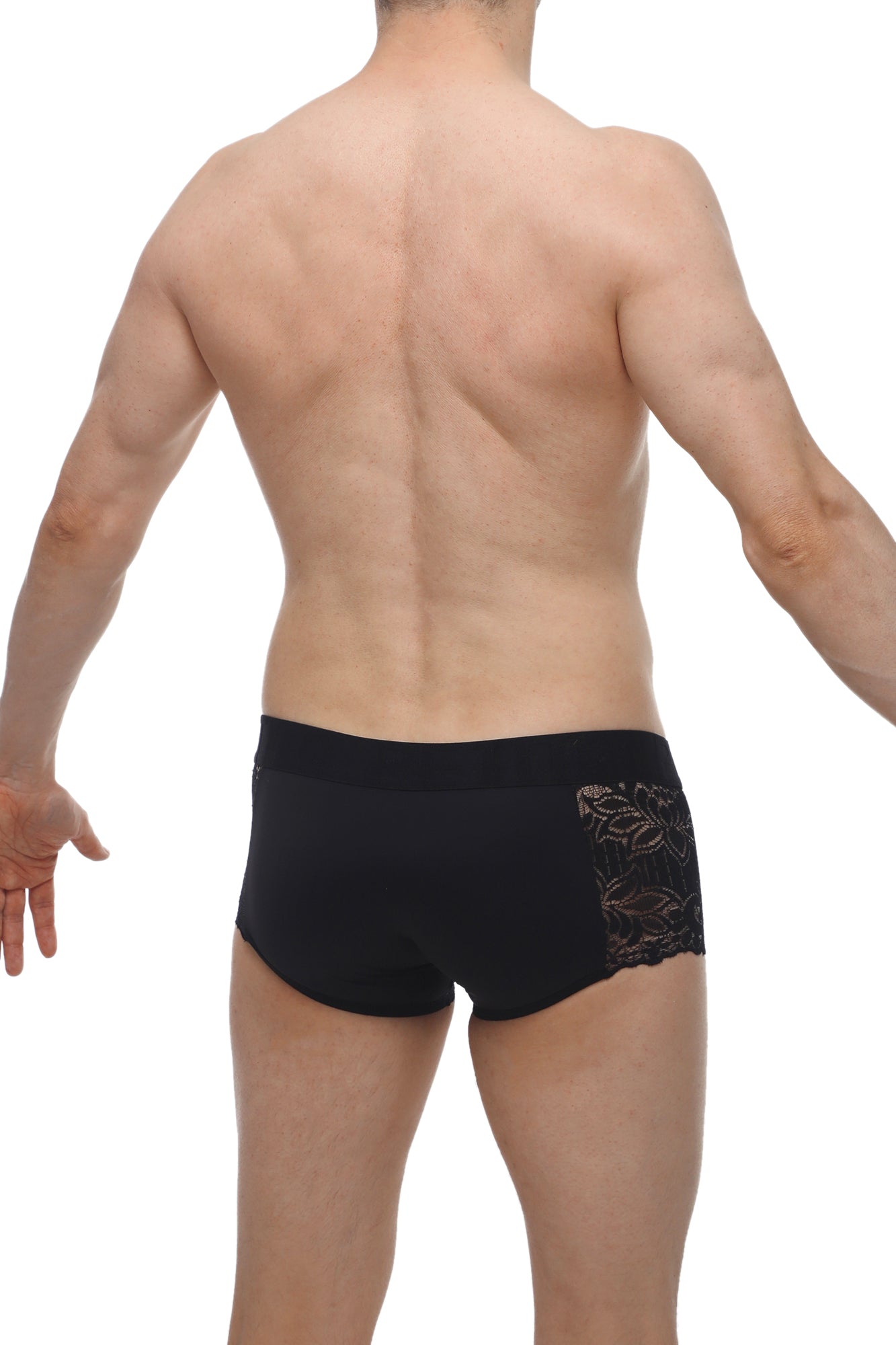 Boxer Dentelle Giers Noir - PetitQ Underwear - Lingerie masculine sexy et sous-vêtements pour homme originaux