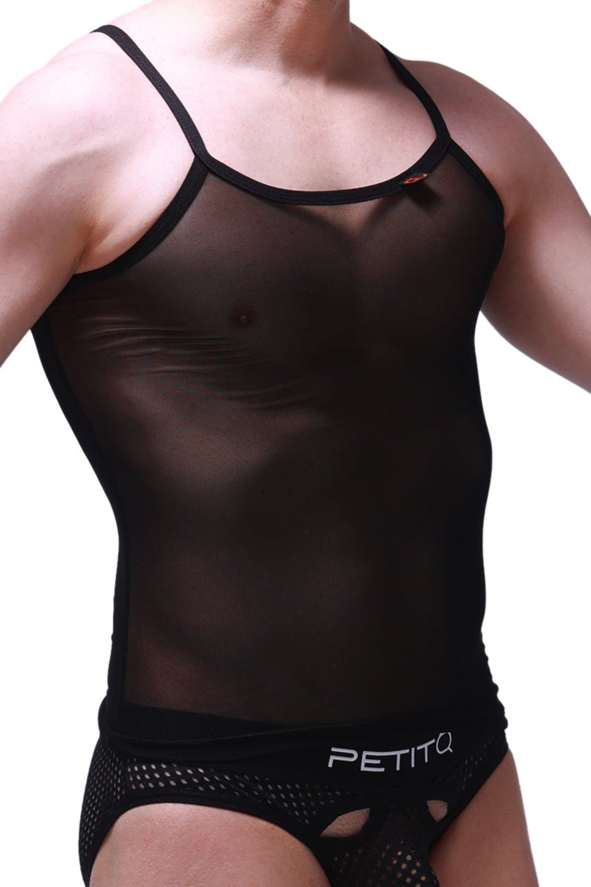 Black Net Tank Top