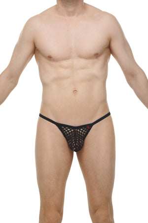 String Ficelle Chely Mesh Noir - PetitQ Underwear - Lingerie masculine sexy et sous-vêtements pour homme originaux
