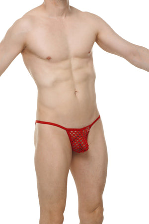 Kini Mesh Rouge - PetitQ Underwear - Lingerie masculine sexy et sous-vêtements pour homme originaux