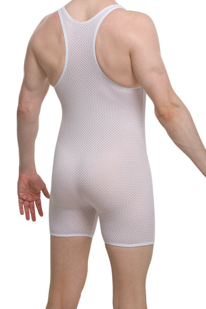 Singlet Bee Blanc - PetitQ Underwear - Lingerie masculine sexy et sous-vêtements pour homme originaux