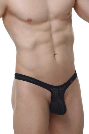String Tower Macra Noir - PetitQ Underwear - Lingerie masculine sexy et sous-vêtements pour homme originaux