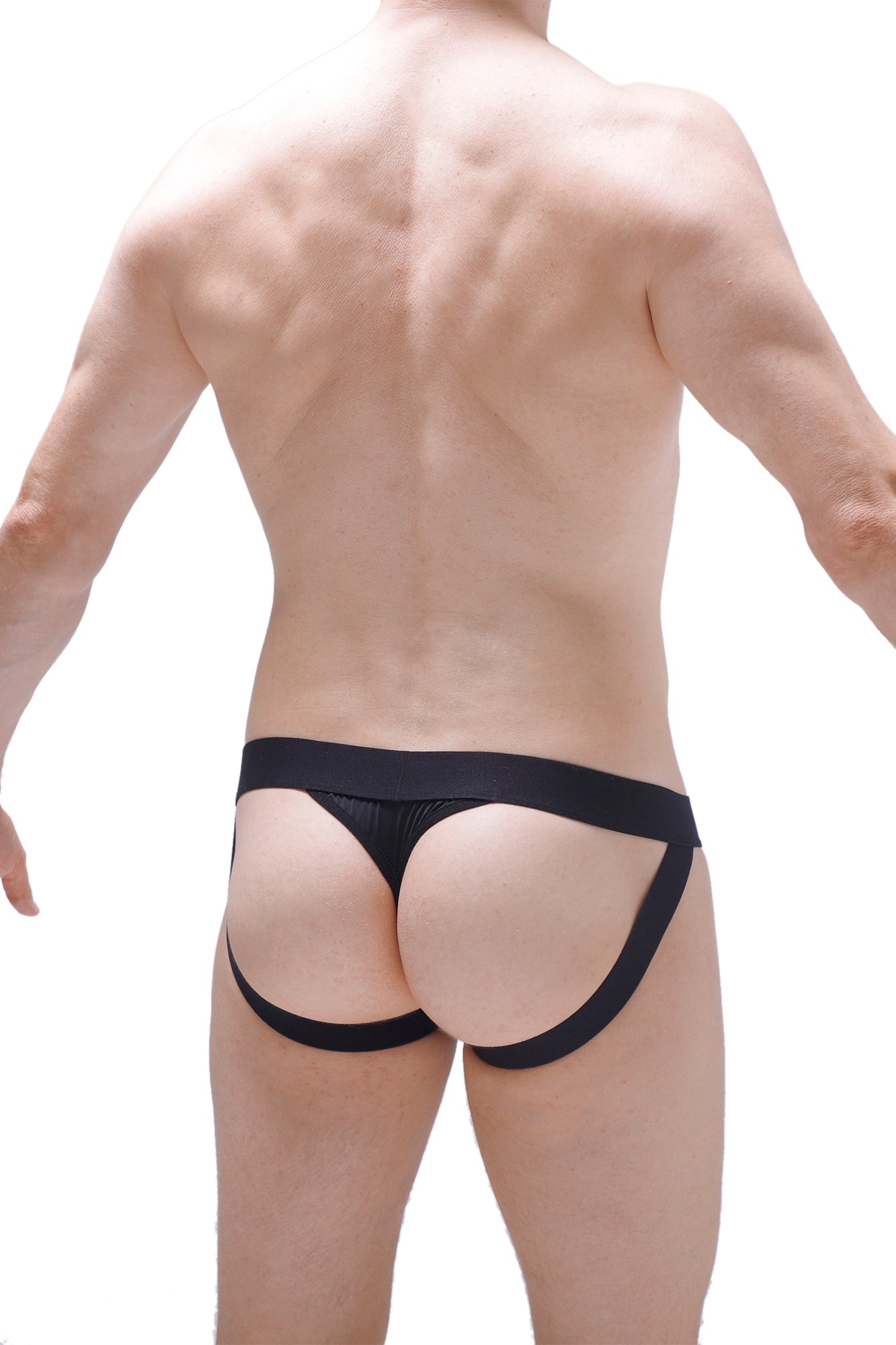 Open Jockstring Cockring Black