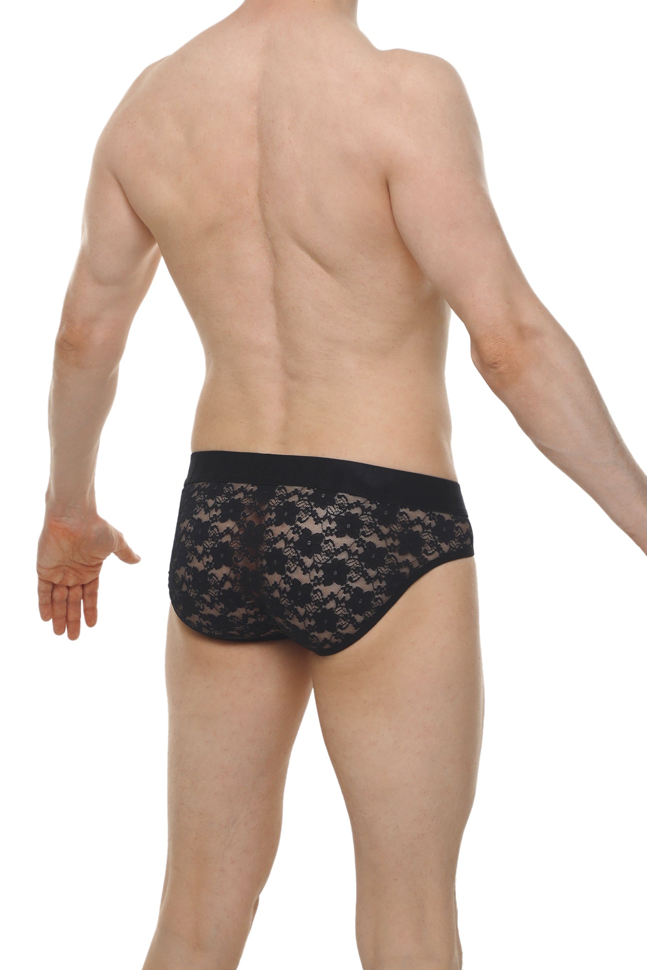 Slip Maray Dentelle Noir - PetitQ Underwear - Lingerie masculine sexy et sous-vêtements pour homme originaux