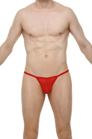 String Ficelle Chely Net Rouge - PetitQ Underwear - Lingerie masculine sexy et sous-vêtements pour homme originaux