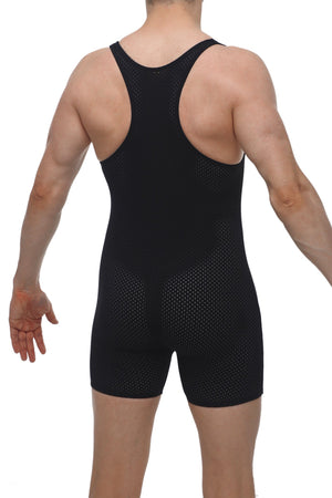 Singlet Bee Noir - PetitQ Underwear - Lingerie masculine sexy et sous-vêtements pour homme originaux