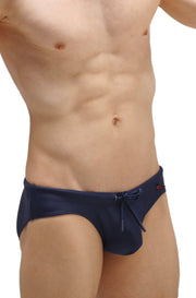 Marineblauer recycelter Schwimmbikini