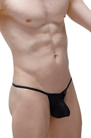 String Ficelle Elix Transparent Noir